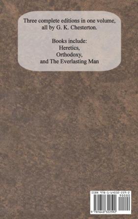 Chesterton Apologetics Set - Heretics Orthodoxy and The Everlasting Man