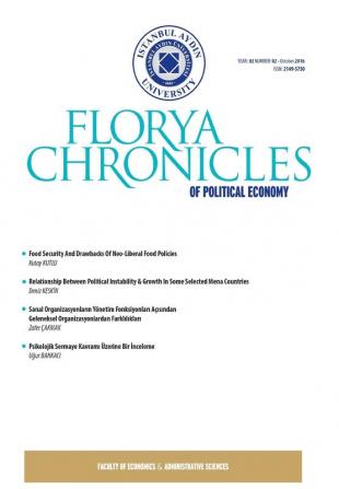 Florya Chronicles of Political Economy: 2016 (Year 2 Number 2 - October)