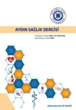 Aydin SaĞlik Dergİsİ: Aydin Journal of Health: 2018 (Yıl 4 Sayı 1 - Nisan -)