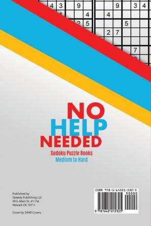 No Help Needed Sudoku Puzzle Books Medium to Hard