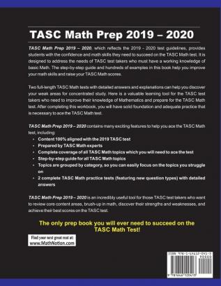 TASC Math Prep 2019 - 2020: Step-By-Step TASC Math Study Guide