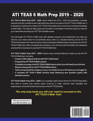 ATI TEAS 6 Math Prep 2019 - 2020: Step-By-Step ATI TEAS 6 Math Study Guide