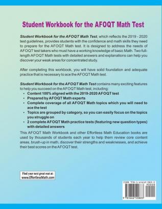 Student Workbook for the AFOQT Math Test: Complete coverage of all AFOQT Math topics + Practice Tests