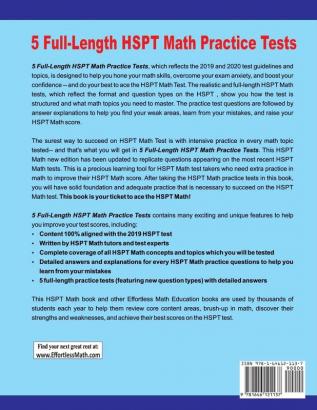 5 Full-Length HSPT Math Practice Tests: The Practice You Need to Ace the HSPT Math Test