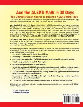 Ace the ALEKS Math in 30 Days: The Ultimate Crash Course to Beat the ALEKS Math Test