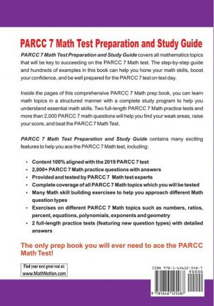 PARCC 7 Math Test Preparation and Study Guide: The Most Comprehensive Prep Book with Two Full-Length PARCC Math Tests