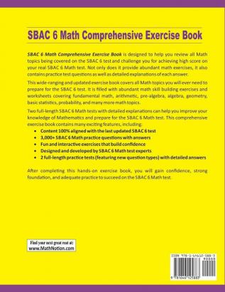 SBAC 6 Math Comprehensive Exercise Book: Abundant Math Skill Building Exercises