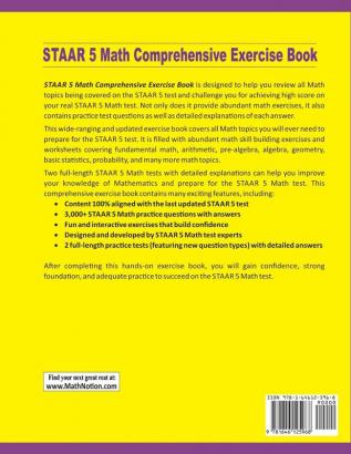 STAAR 5 Math Comprehensive Exercise Book: Abundant Math Skill Building Exercises