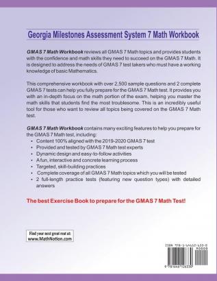 Georgia Milestones Assessment System Math Workbook: 7th Grade Math Exercises Activities and Two Full-Length GMAS Math Practice Tests