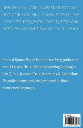 Logic Building using C Language : Enhances the Coding Skills