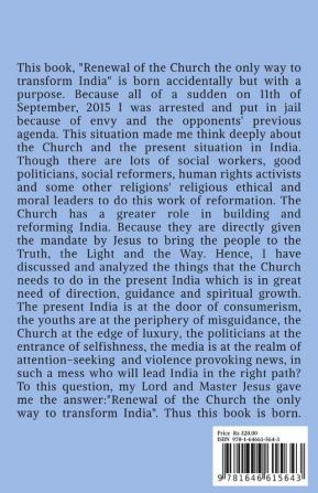 Renewal of the Church the only way to transform India