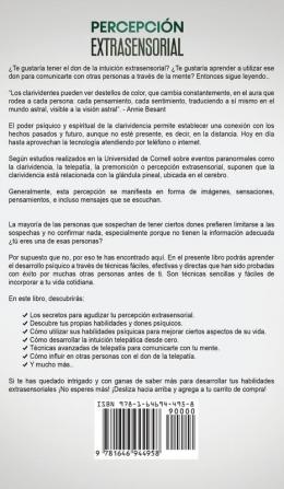 Percepcion Extrasensorial: Todo lo que Querías Saber Sobre la Clarividencia y Telepatía. 2 Libros en 1 - Guía de Clarividencia en Español Guía de Telepatía en Español