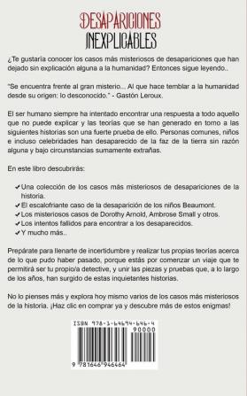 Desapariciones Inexplicables: Descubre los Casos Inexplicables de las Personas que han Desaparecido sin Dejar Rastro Alguno