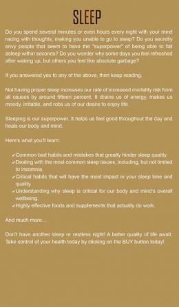 Sleep: Natural Remedies and Recipes to Sleep Better Increase Your Health Energy and Happiness