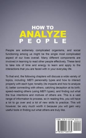 How to Analyze People