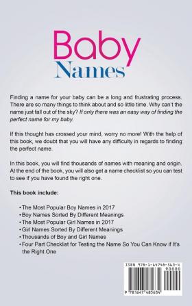 Baby Names: The Ultimate Baby Names Guide with Thousands of Names with Meaning and Origin