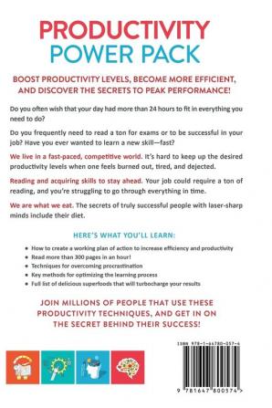 Productivity Power Pack - 4 Books in 1: Supercharge Productivity Habits Proven Speed Reading Techniques Accelerated Learning Unlocked and Eating for Cognitive Power