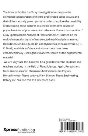 X-ray Spectroscopic Analysis of Plant and Callus : X-ray Spectroscopic Analysis