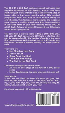 Five Let's GO! Books 3: Sound-Out Phonics Books Help Developing Readers including Students with Dyslexia Learn to Read (Step 3 in a Systematic ... (Dog on a Log Let's Go! Book Collection)