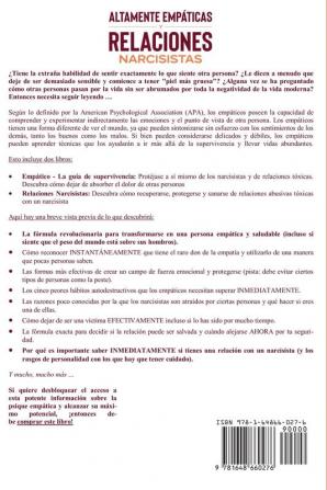 Guía de supervivencia de personas altamente empáticas y relaciones narcisistas 2 libros en 1: Protégete de narcisistas relaciones tóxicas y abuso emocional + Plan de recuperación + Reto de 30 días