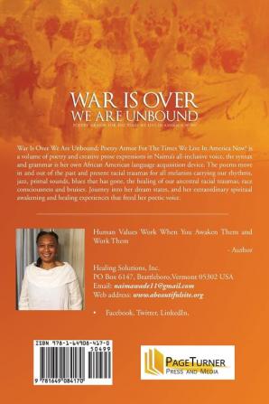 War is Over We Are UnBound: Poetry Armor For Now In America