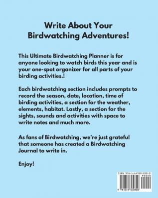 My Birding Journal: Birding Notebook Ornithologists Twitcher Gift Species Diary Log Book For Bird Watching Equipment Field Journal