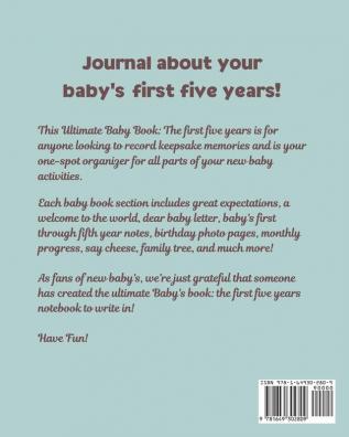 Baby's Book The First Five Years: Memory Keeper - First Time Parent - As You Grow - Baby Shower Gift