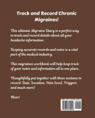 Migrainer Musings: Headache Log Book - Chronic Pain - Record Triggers - Symptom Management