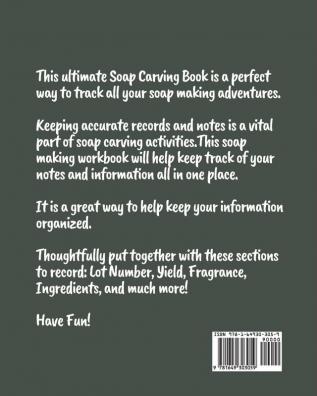 Soap Carving Journal: Nature Crafts - Sculpture - For Kids - Whittling - Patterns