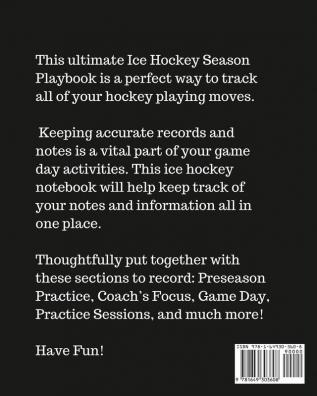 My Hockey Season Notebook: For Players - Dump And Chase - Team Sports