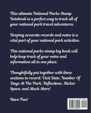 My National Parks Stamp Log Book: Outdoor Adventure Travel Journal - Passport Stamps Log - Activity Book