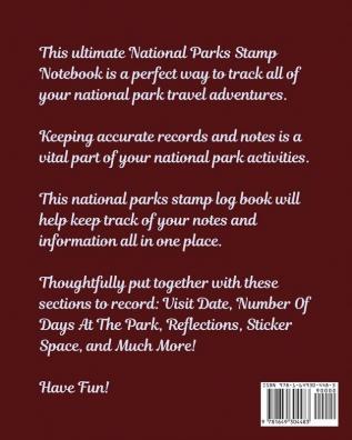 National Parks Stamp Book For Kids: Outdoor Adventure Travel Journal Passport Stamps Log Activity Book