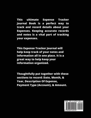 Expense Tracker: Track Monthly Weekly & Daily Personal Expenses Budget Log Planner Organizer Journal Spending Money Book Finance Record Notebook