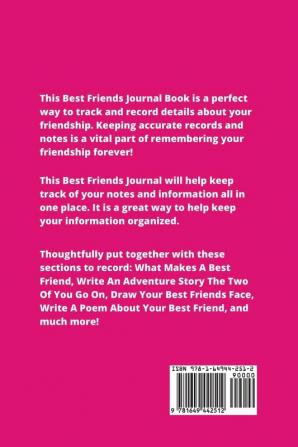 Best Friends Journal: Every Day Writing Prompts Pages Best Friend Book Gift Write In Notebook