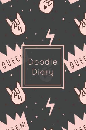 Doodle Diary: Writing Prompts & Blank Lined Drawing Pages Girls Gift Notebook Journal Book