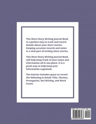 Short Story Writing Journal: Write Your Own Stories Creative Writers And Author Gift Book Notebook