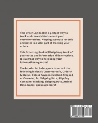 Order Log Book