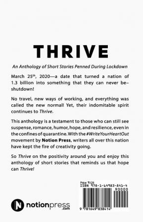 Thrive : AN ANTHOLOGY OF SHORT STORIES PENNED DURING LOCKDOWN