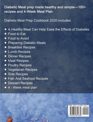 Diabetic Meal Prep Cookbook 2020: Affordable Healthy & Delicious Diabetic Diet Recipes - The Healthy Way to Eat the Foods You Love - Lower Blood Sugar & Reverse Diabetes