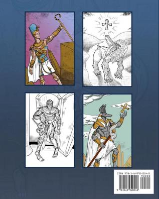 Egyptian Coloring Book for Adults: Ancient Egyptian Mythology. Deities Pharaohs Heroes and Monsters