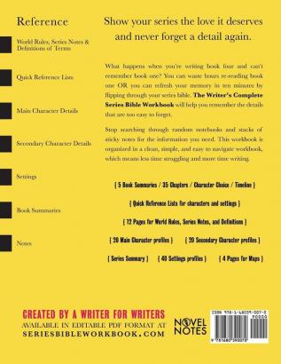 The Writer's Complete Series Bible Workbook: The one tool a series writer can't live without.: 5