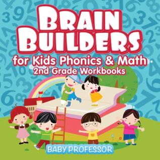 Brain Builders for Kids Phonics & Math 2nd Grade Workbooks