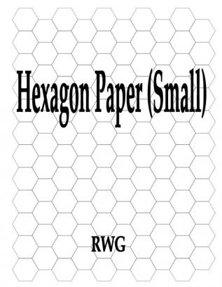 Hexagon Paper (Small): 100 Pages 8.5 X 11