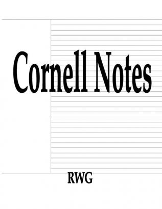 Cornell Notes: 50 Pages 8.5 X 11