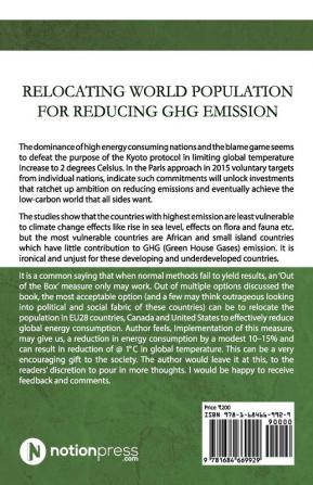 Relocating world Population for Reducing GHG Emission