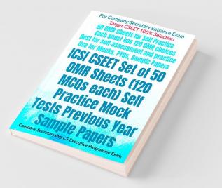 Icsi Cseet Set Of 50 Omr Sheets (120 Mcqs Each) Self Practice Mock Tests Previous Year Sample Papers: Company Secretaryship Cs Executive Programme Exam