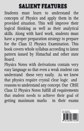 XII PHYSICS NOTES : STUDENT FRIENDLY NOTES