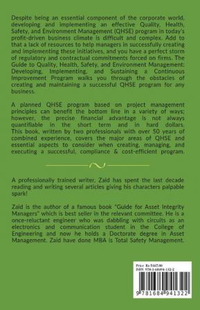 A Guide for Quality Health Safety and Environmental (QHSE) Managers &amp; Auditors