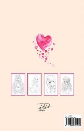 Anime Girls - Coloring Book For Anime Lovers: Amazing 50 Anime And Manga Characters Beautiful Shojo And Josei Illustrations Cute Hawaii Characters Japanese Manga Amazing Anime Coloring Pages