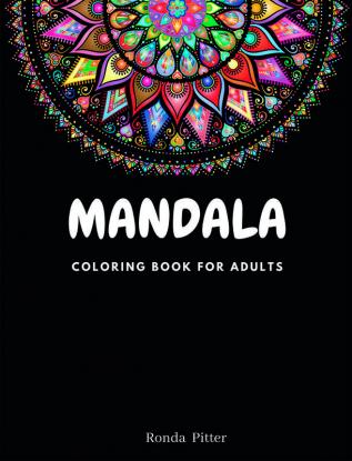 Mandala coloring book for adults : Simple mandalas design | Mindful meditation | Stress and Anxiety relieving